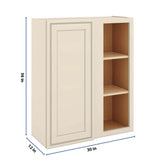 J&K Pearl Glazed H9 Blind Wall Cabinet - 30" W x 36" H