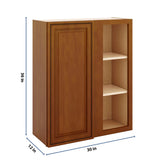 J&K Mocha Glazed K10 Blind Wall Cabinet - 30" W x 36" H