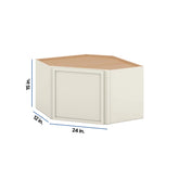 Modernform Cabinet Slim Dove White 24" W X 15" H X 12" D Diagonal Corner Wall Cabinet