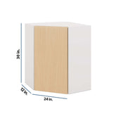 Modernform Cabinet Natural Oak 24" W X 30" H X 12" D Wall Diagonal Corner Cabinet