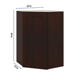 J&K Java Coffee S1 Wall Diagonal Cabinet - 24" W x 36" H