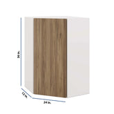 Modernform Cabinet Walnut 24" W X 36" H X 12" D Wall Diagonal Corner Cabinet