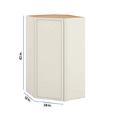 Modernform Cabinet Slim Dove White 24" W X 42" H X 12" D Wall Diagonal Corner Cabinet