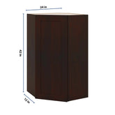 J&K Java Coffee S1 Wall Diagonal Cabinet - 24" W x 42" H