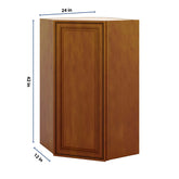 J&K Mocha Glazed K10 Wall Diagonal Cabinet - 24" W x 42" H