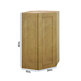 Modernform Cabinet Natural Shaker 24" W X 42" H X 12" D Wall Diagonal Corner Cabinet