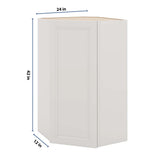 J&K Pure B5 Wall Diagonal Cabinet - 24" W x 42" H