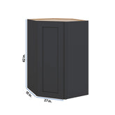 Modernform Cabinet Onyx Black Shaker 27" W X 42" H X 15" D Wall Diagonal Corner Cabinet