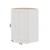 Modernform Cabinet White Shaker 27" W X 42" H X 15" D Wall Diagonal Corner Cabinet