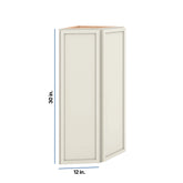 Modernform Cabinet Slim Dove White 12" W X 30" H X 12" D Wall Corner End Cabinet