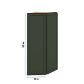 Modernform Cabinet Slim Sage Green 12" W X 30" H X 12" D Wall Corner End Cabinet