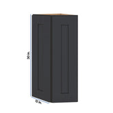 Modernform Cabinet Onyx Black Shaker 12" W X 30" H X 12" D Wall Corner End Cabinet