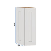 Modernform Cabinet White Shaker 12" W X 36" H X 12" D Wall Corner End Cabinet