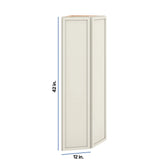 Modernform Cabinet Slim Dove White 12" W X 42" H X 12" D Wall Corner End Cabinet