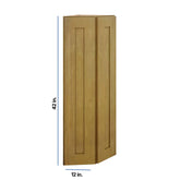 Modernform Cabinet Natural Shaker 12" W X 42" H X 12" D Wall Corner End Cabinet