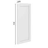 CNC Luxor 5-Piece White 12" W X 42" H Single Door Wall End Cabinet