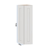 Modernform Cabinet White Shaker 12" W X 42" H X 12" D Wall Corner End Cabinet