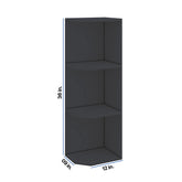 Modernform Cabinet Onyx Black Shaker 09" W X 36" H X 12" D Wall Open End Cabinet