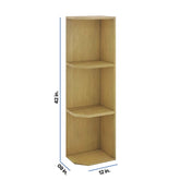 Modernform Cabinet Natural Shaker 09" W X 42" H X 12" D Wall Open End Cabinet