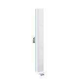 Modernform Cabinet Gloss White 3" W X 30" H Wall Filler