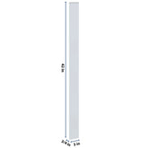 J&K White Shaker S8 Wall Filler 3" W x 42" H