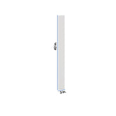 Modernform Cabinet White Shaker 3" W X 42" H Wall Filler