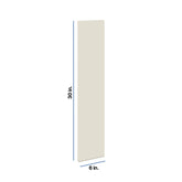 Modernform Cabinet Slim Dove White 6" W X 30" H Wall Filler