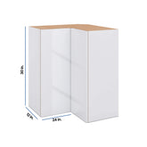 Modernform Cabinet Gloss White 24" W X 30" H X 12" D Wall Easy Reach Cabinet
