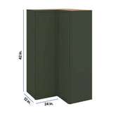 Modernform Cabinet Slim Sage Green 24" W X 42" H X 12" D Wall Easy Reach Cabinet