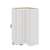 Modernform Cabinet White Shaker 24" W X 42" H X 12" D Wall Easy Reach Cabinet