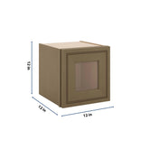 J&K Hazel H8 Wall Glass Cabinet - 12" W x 12" H (No Glass Insert)