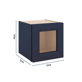 J&K Naval B7 Wall Glass Cabinet - 12" W x 12" H (No Glass Insert)