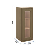 J&K Hazel H8 Wall Glass Cabinet - 12" W x 30" H (No Glass Insert)