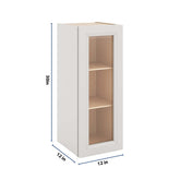 J&K Pure B5 Wall Glass Cabinet - 12" W x 30" H (No Glass Insert)