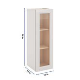 J&K Pure B5 Wall Glass Cabinet - 12" W x 36" H (No Glass Insert)