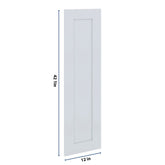 J&K White Shaker S8 Dummy Insert Door Panel 12" W x 42" H