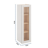J&K Pure B5 Wall Glass Cabinet - 12" W x 42" H (No Glass Insert)