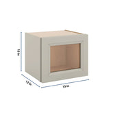 J&K Pebble B6 Wall Glass Cabinet - 15" W x 12" H (No Glass Insert)