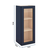 J&K Naval B7 Wall Glass Cabinet - 15" W x 36" H (No Glass Insert)