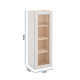 J&K Pure B5 Wall Glass Cabinet - 15" W x 42" H (No Glass Insert)
