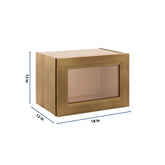J&K Butterscotch B8 Wall Glass Cabinet - 18" W x 12" H (No Glass Insert)