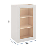 J&K Pure B5 Wall Glass Cabinet - 18" W x 30" H (No Glass Insert)