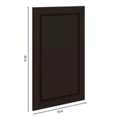 J&K Espresso K8 Dummy Insert Door Panel 18" W x 30" H