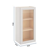 J&K Pure B5 Wall Glass Cabinet - 18" W x 36" H (No Glass Insert)