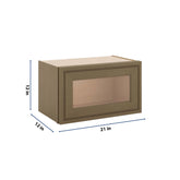 J&K Hazel H8 Wall Glass Cabinet - 21" W x 12" H (No Glass Insert)