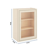 J&K Pearl Glazed H9 Wall Glass Cabinet - 21" W x 30" H (No Glass Insert)