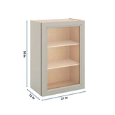 J&K Pebble B6 Wall Glass Cabinet - 21" W x 30" H (No Glass Insert)