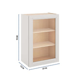 J&K Pure B5 Wall Glass Cabinet - 21" W x 30" H (No Glass Insert)