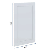 J&K White Shaker S8 Dummy Insert Door Panel 21" W x 36" H
