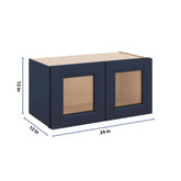 J&K Naval B7 Wall Glass Cabinet - 24" W x 12" H (No Glass Insert)